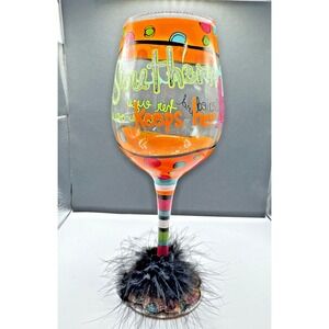A Southern Woman Keeps Her…. by Sassy & Southern Hand Painted Novelty Wine Glass